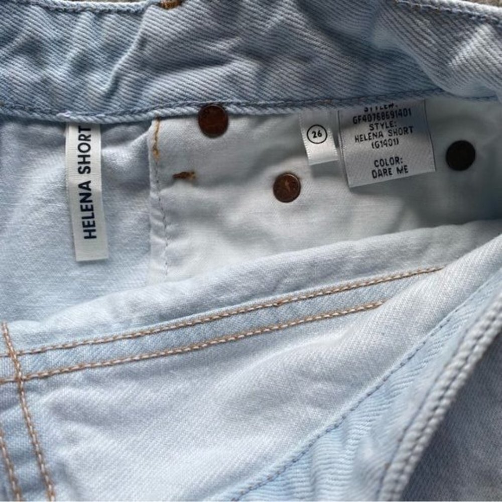 GRLFRND Helena Distressed Denim Jean Shorts in Dare Me 26 - Picture 9 of 9